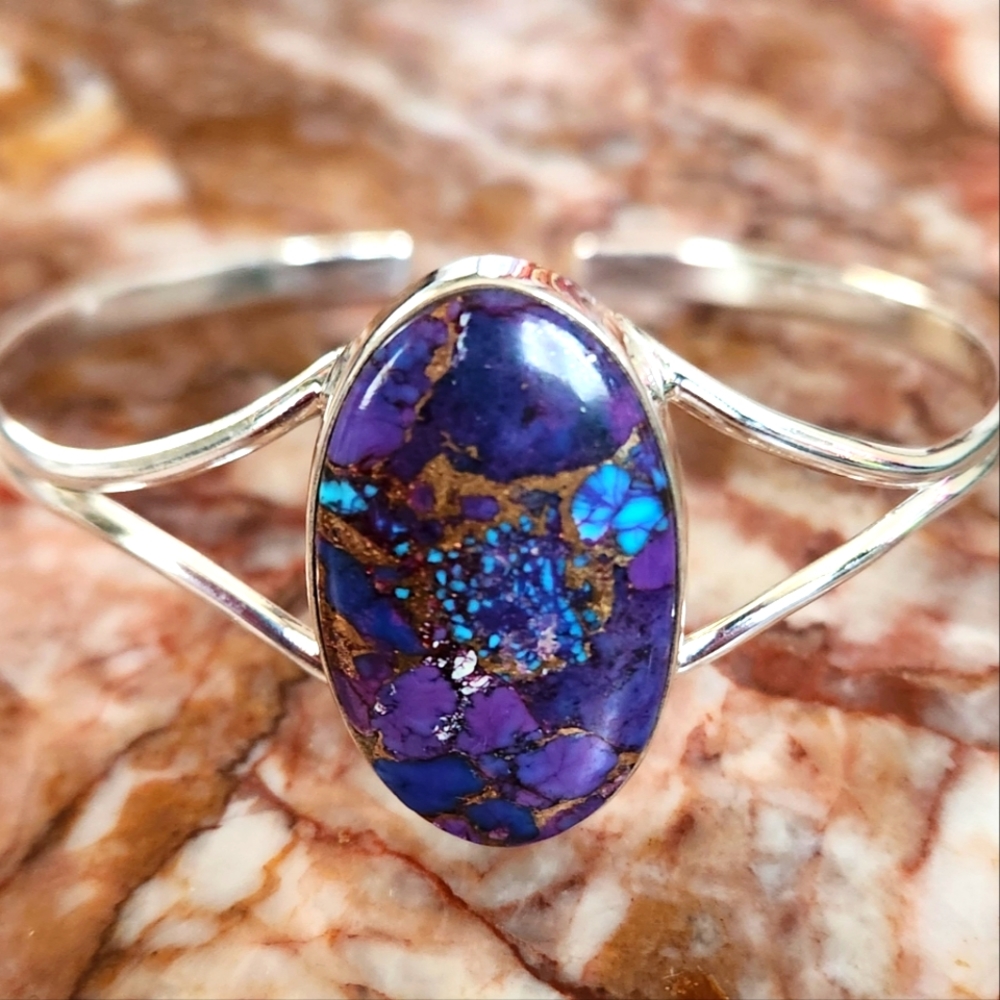 Sterling Purple Mojave Turquoise Cuff
